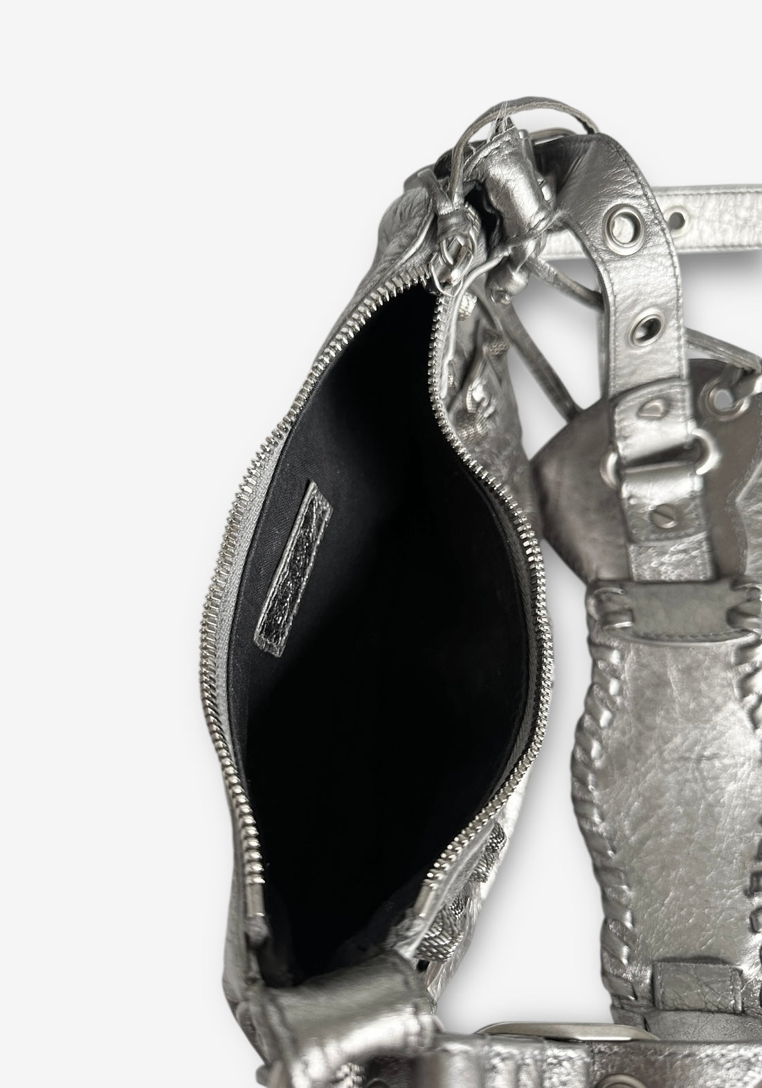 Balenciaga – Sac « Le cagole » XS argenté