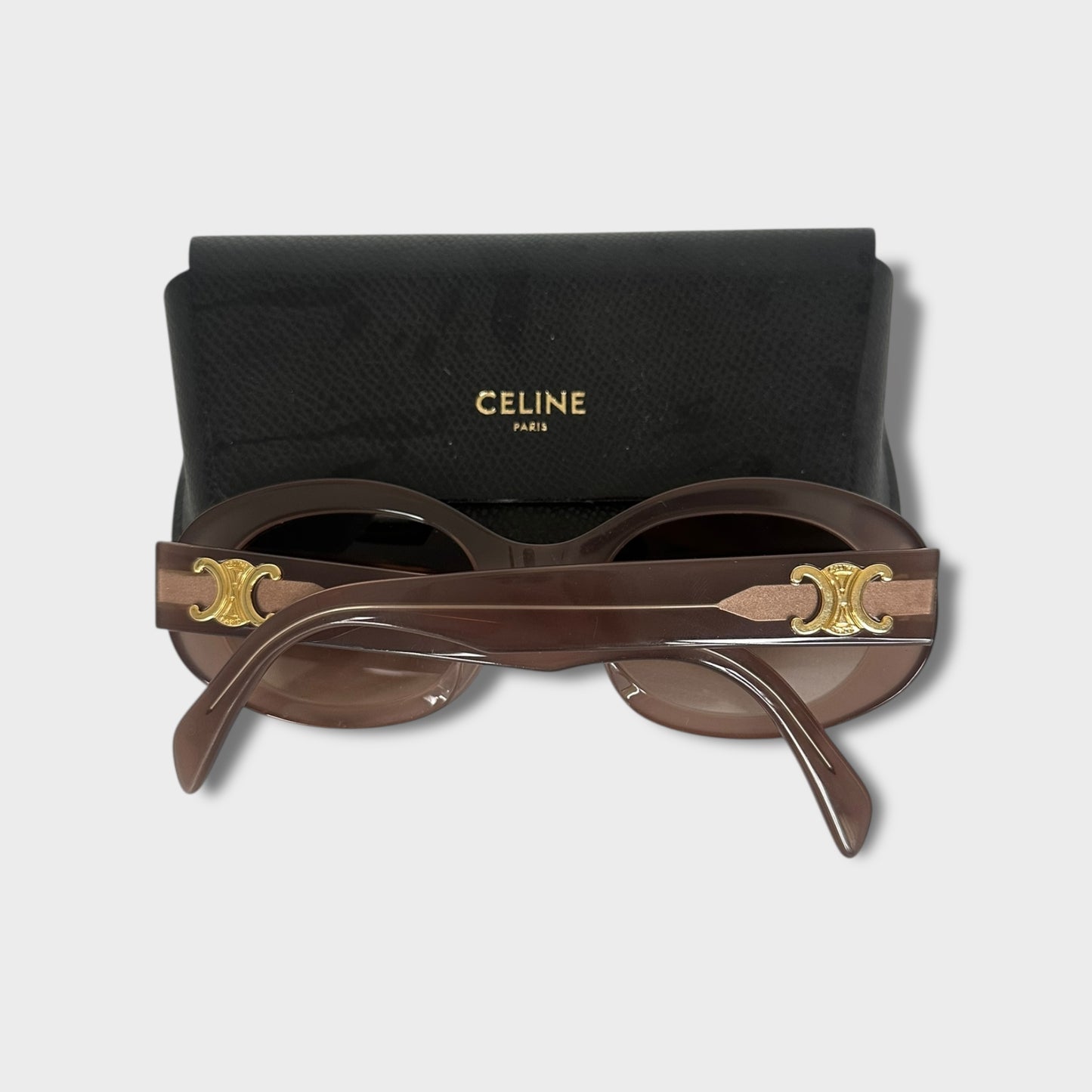 Céline - Lunettes triomphe 01 Milky Hazelnut