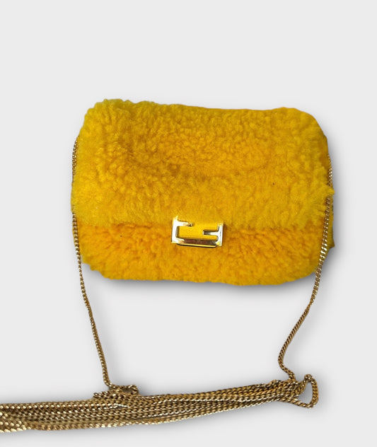 Fendi sac Nano-baguette jaune