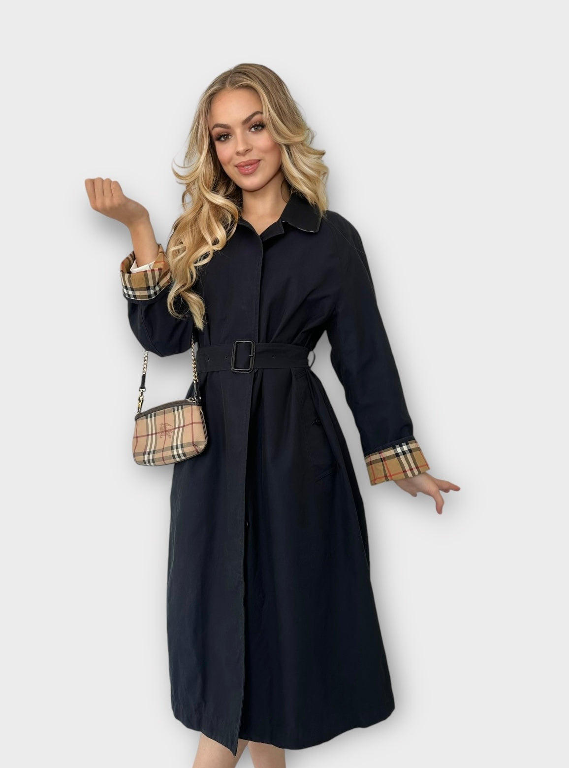 Burberry Trench-coat « the Brighton » bleu marine | T.XS