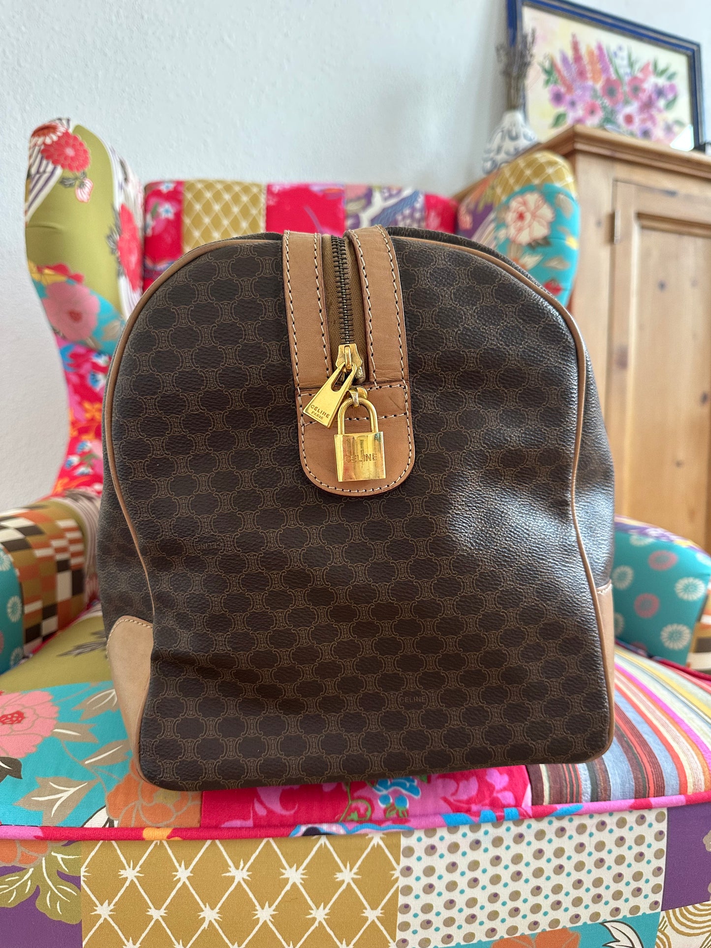 Céline - Sac de voyage 50 toile macadam