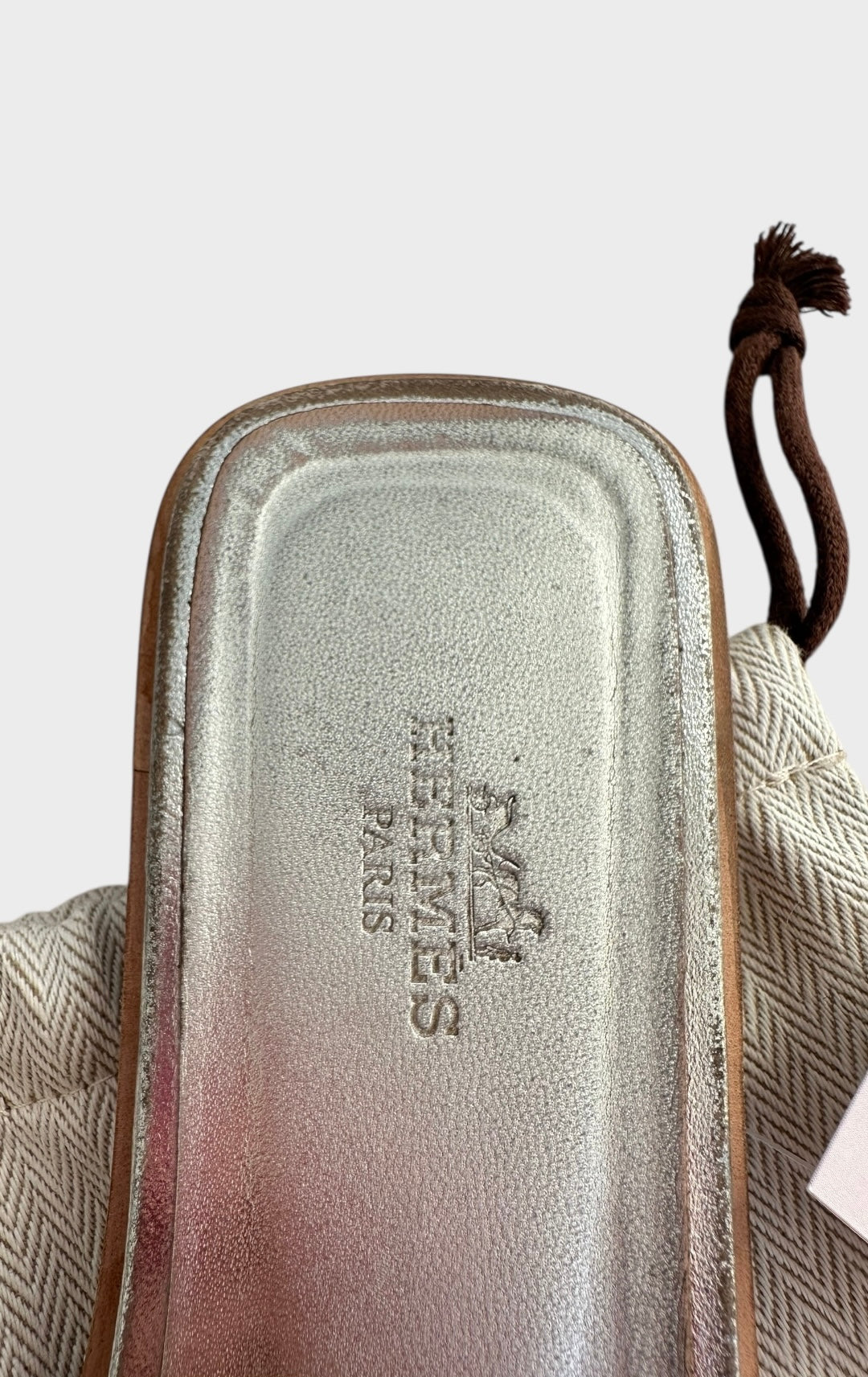 Hermès - Mules Oran bicolore | T.38,5