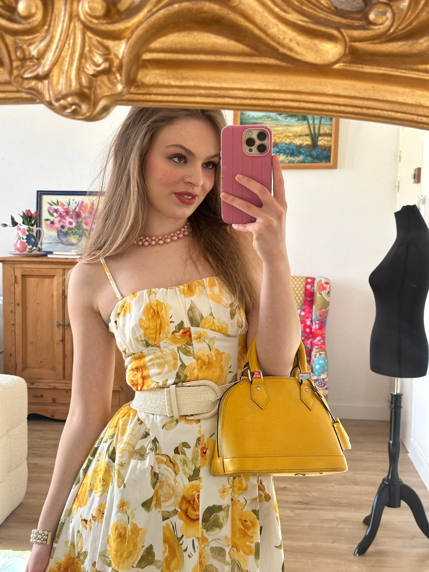 Louis Vuitton - Alma BB cuir épi jaune