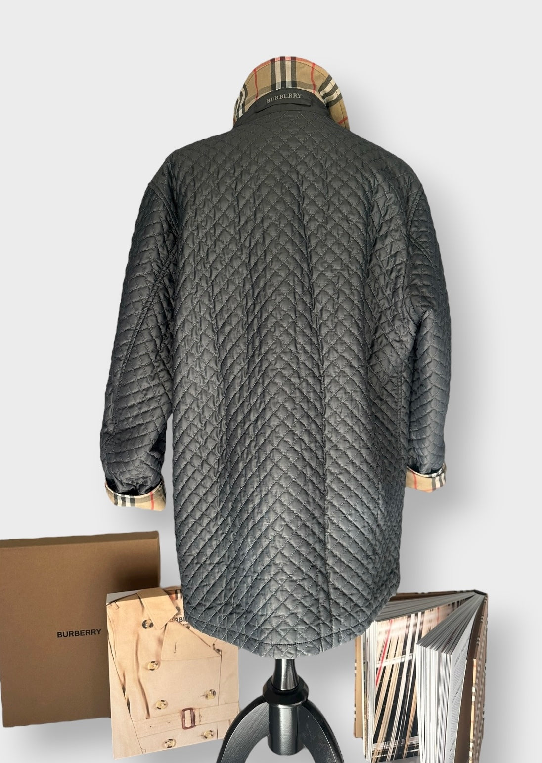 Burberry - vintage Veste matelassée bleu gris | T.M