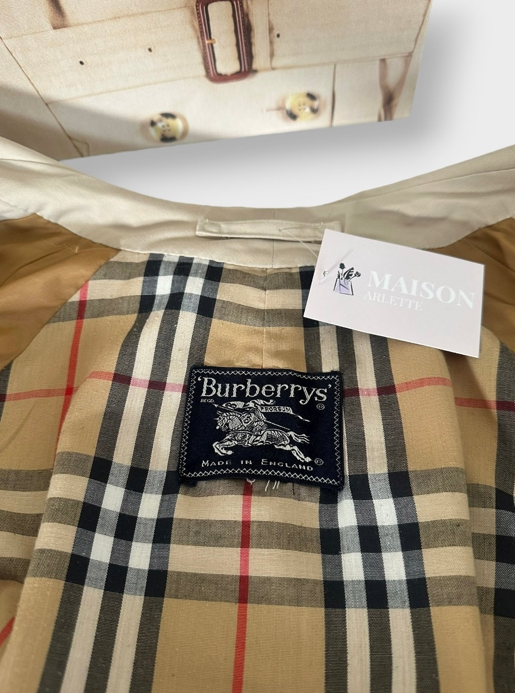 Burberry - vintage Trench-coat « Camden » beige clair | T.L