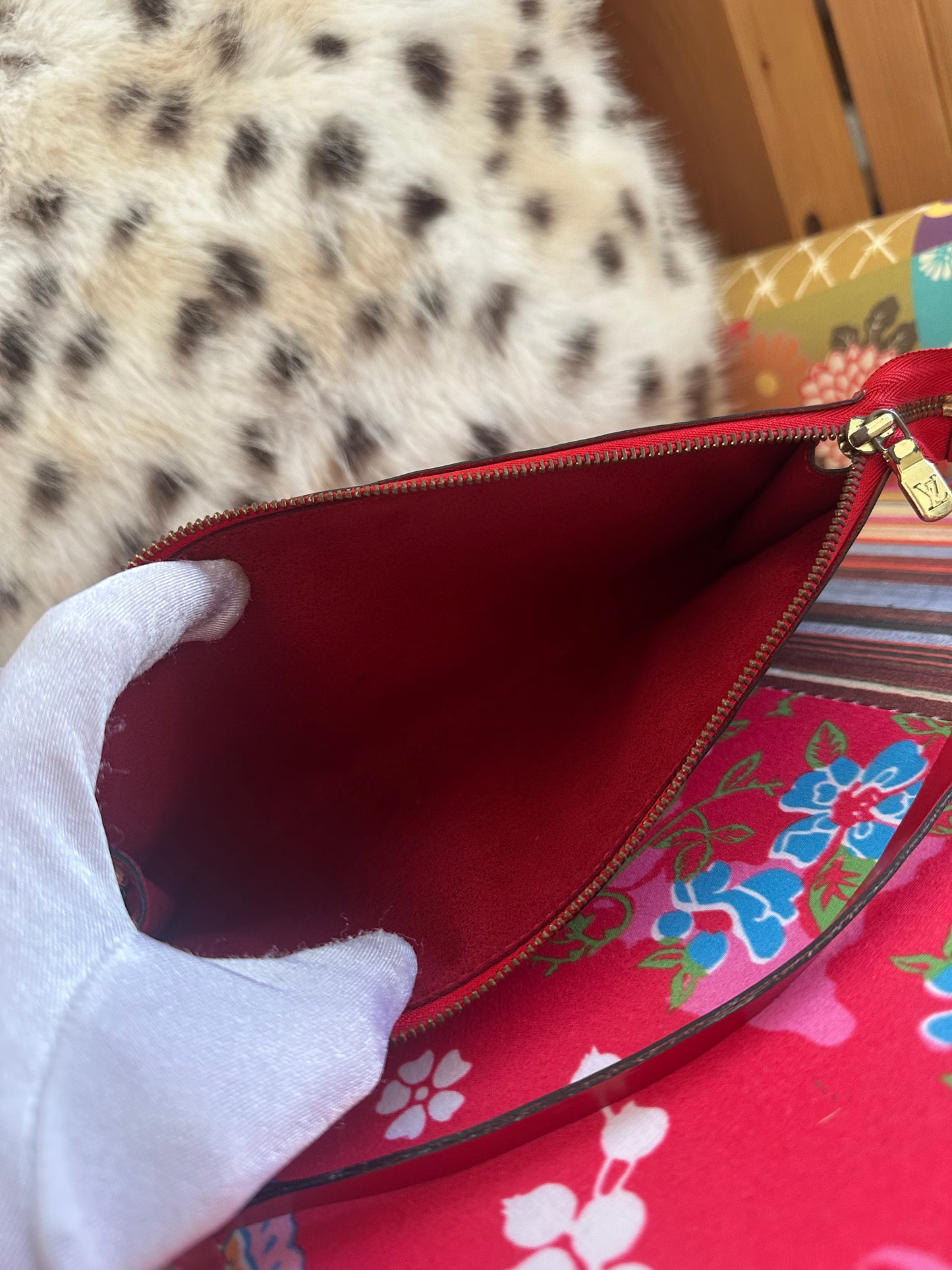 Louis Vuitton - Sac Pochette accessoire cuir épi Rouge