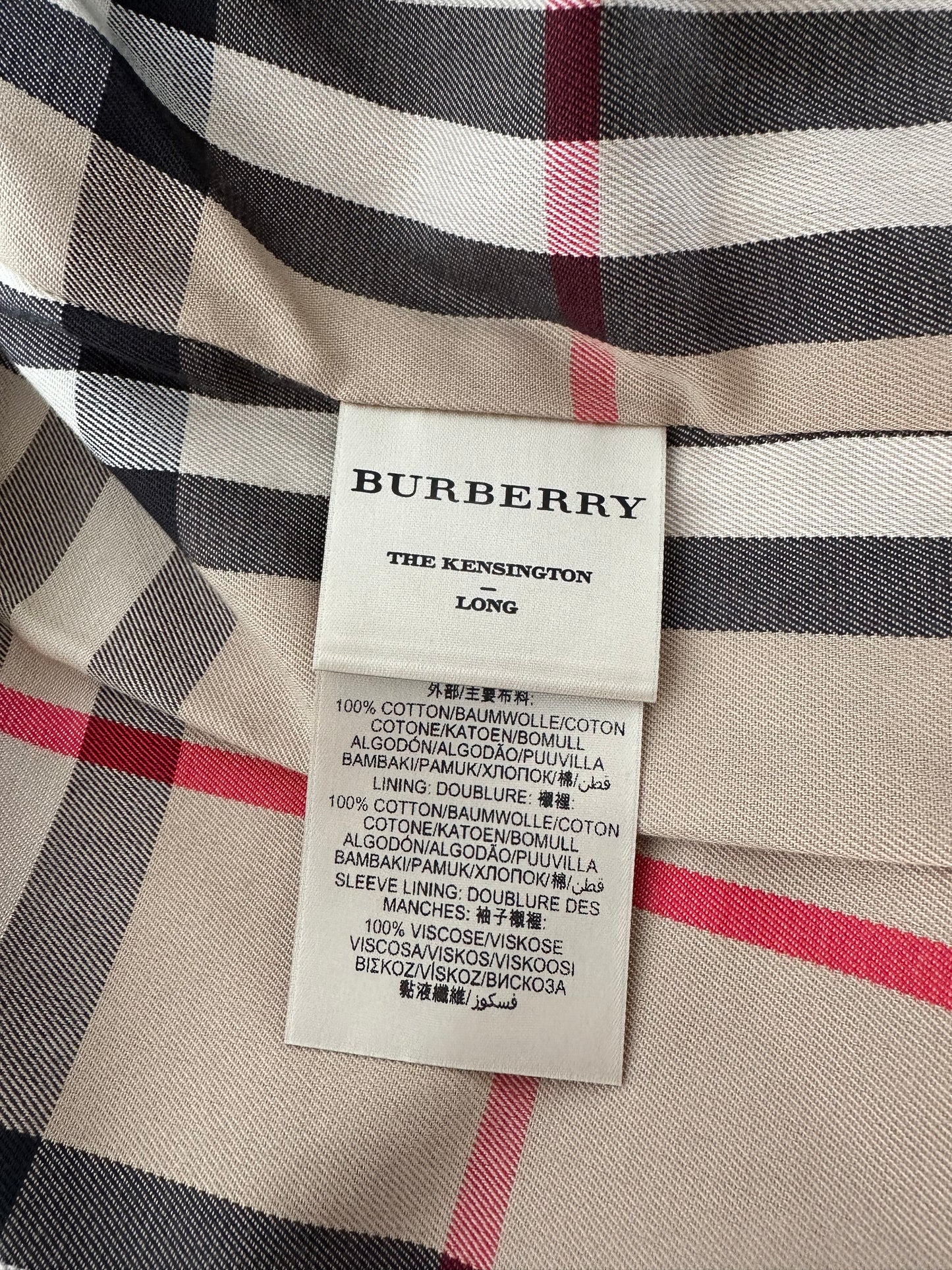 Trench-coat Burberry modèle “ the Kensington ” Honey long heritage/ T.XS