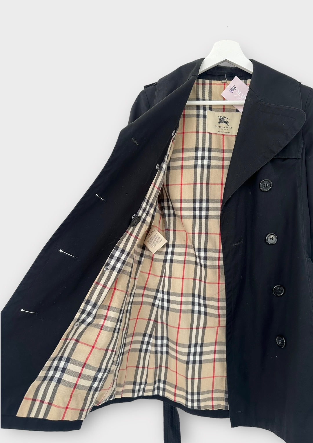 Trench-coat Burberry « the Chelsea » heritage noir/ T.S