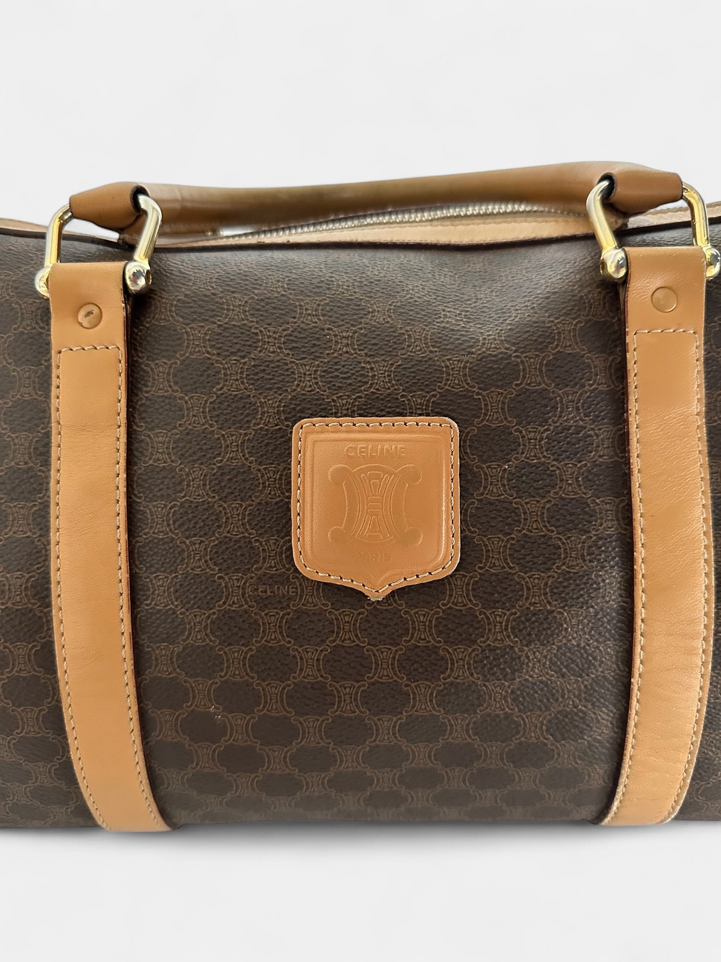 CELINE sac Boston toile Macadam