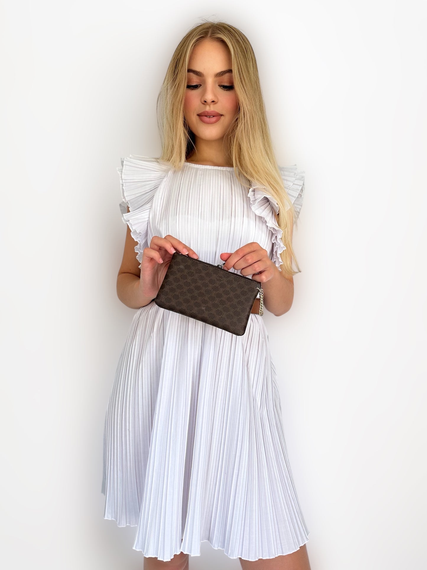 CELINE petite Pochette toile Macadam