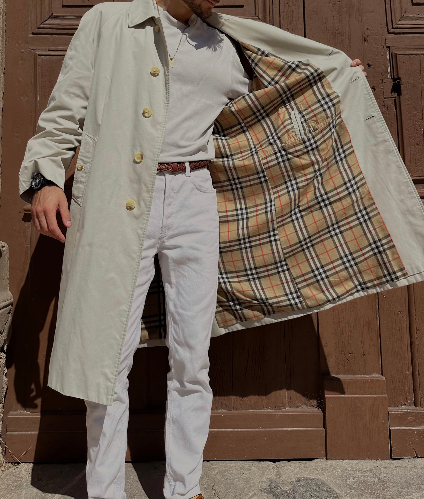 Burberry vintage – Trench-coat “ Camden ”beige clair | T.L