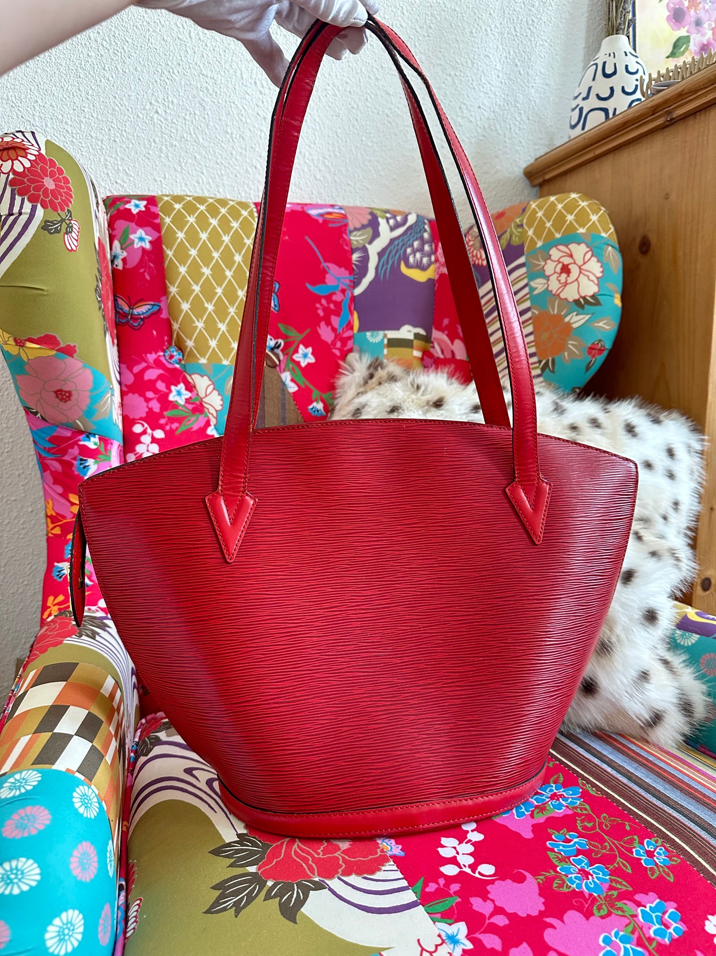 Louis Vuitton - Saint-Jacques cuir épis rouge vintage