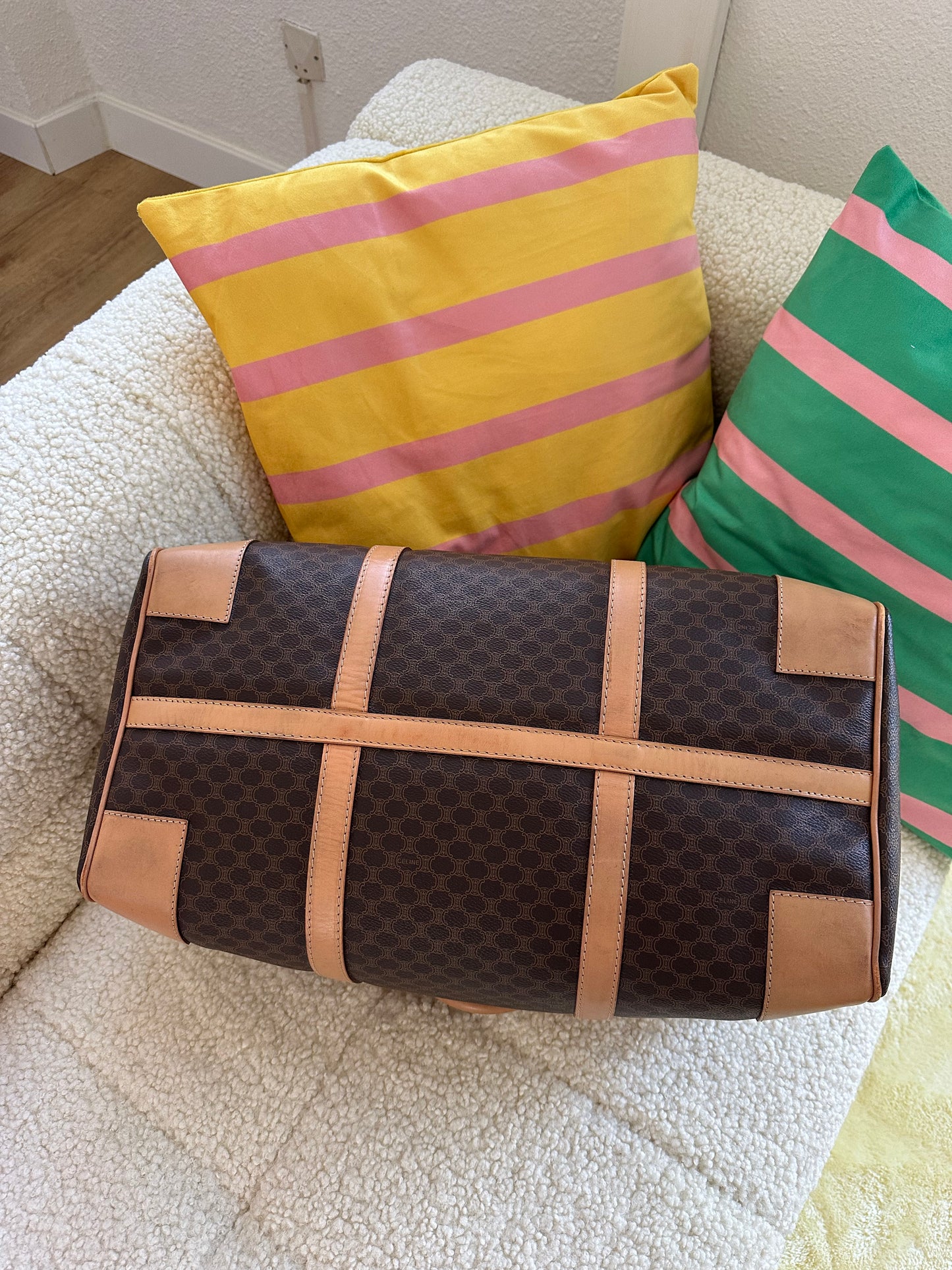 CELINE - Sac de voyage 45 toile macadam vintage