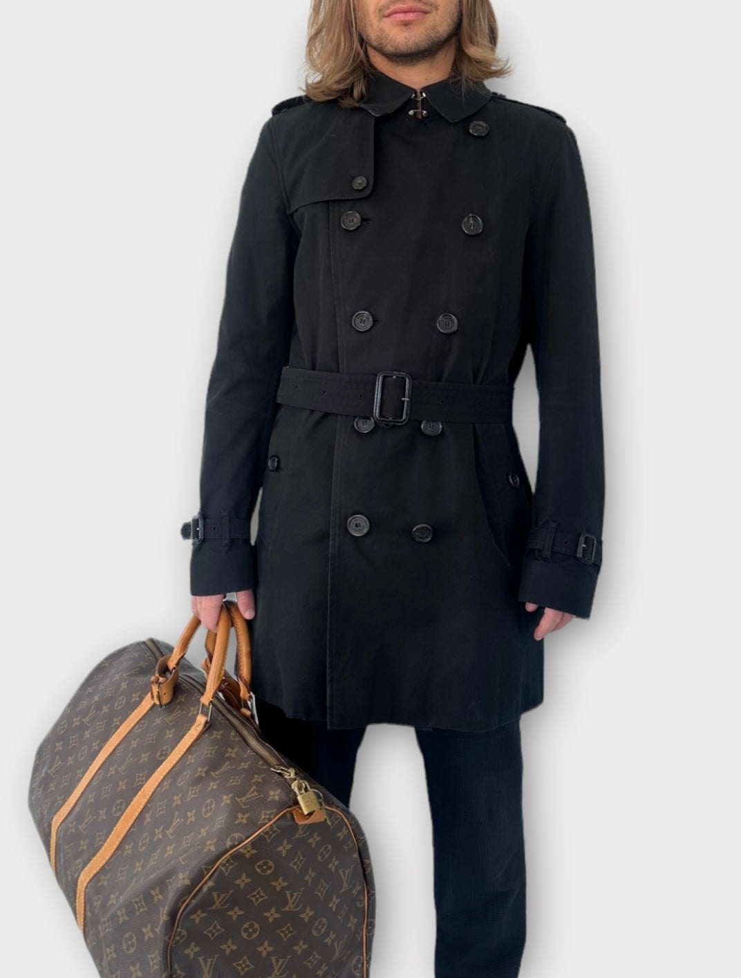 Trench-coat Burberry modèle « the Kensington  » noir| T.S