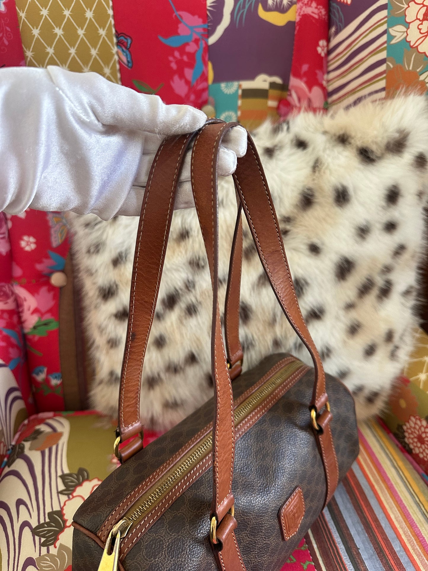 Celine - Sac Papillon toile macadam vintage