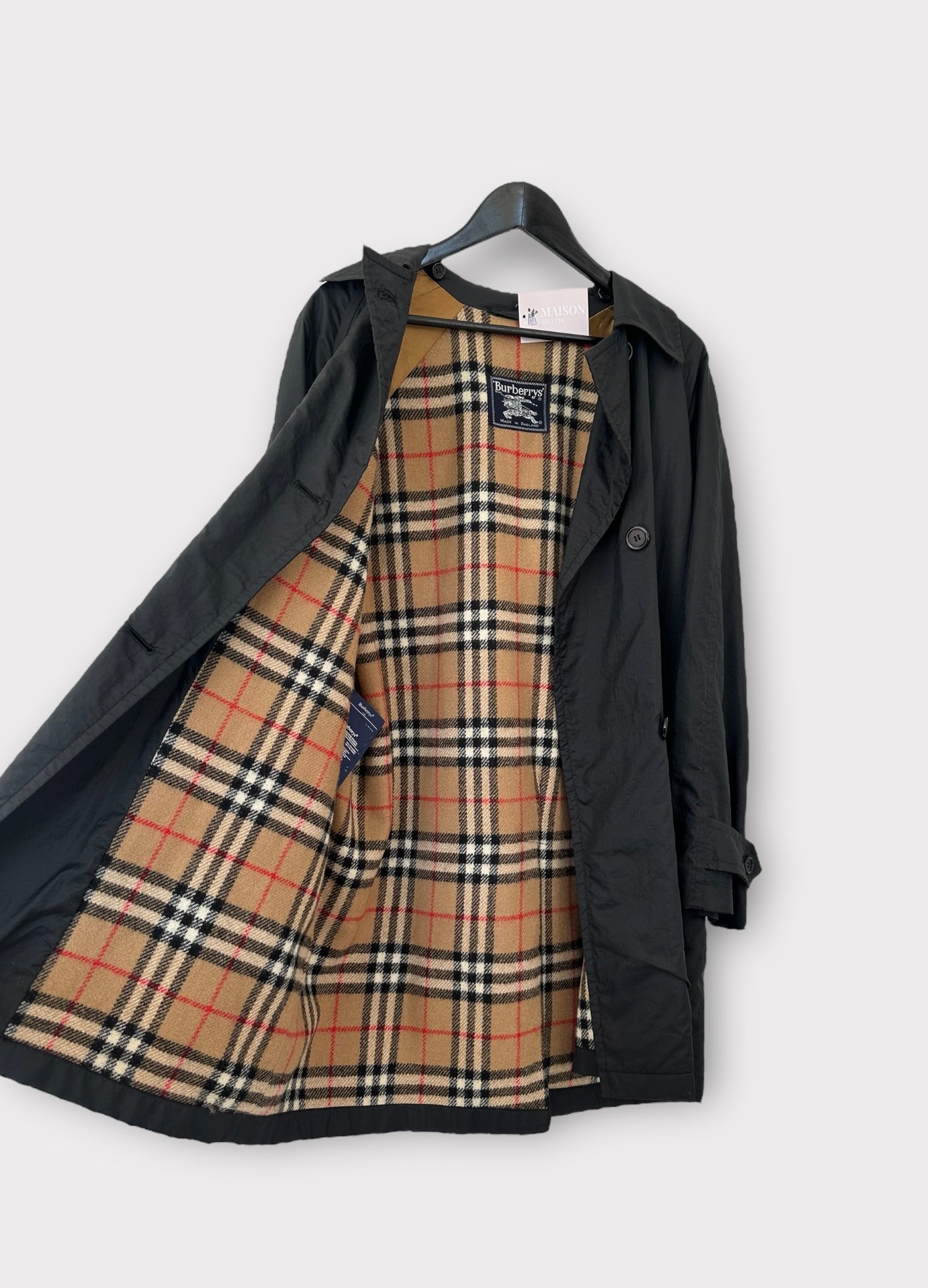 Burberry vintage Trench-coat imperméable noir | T.L