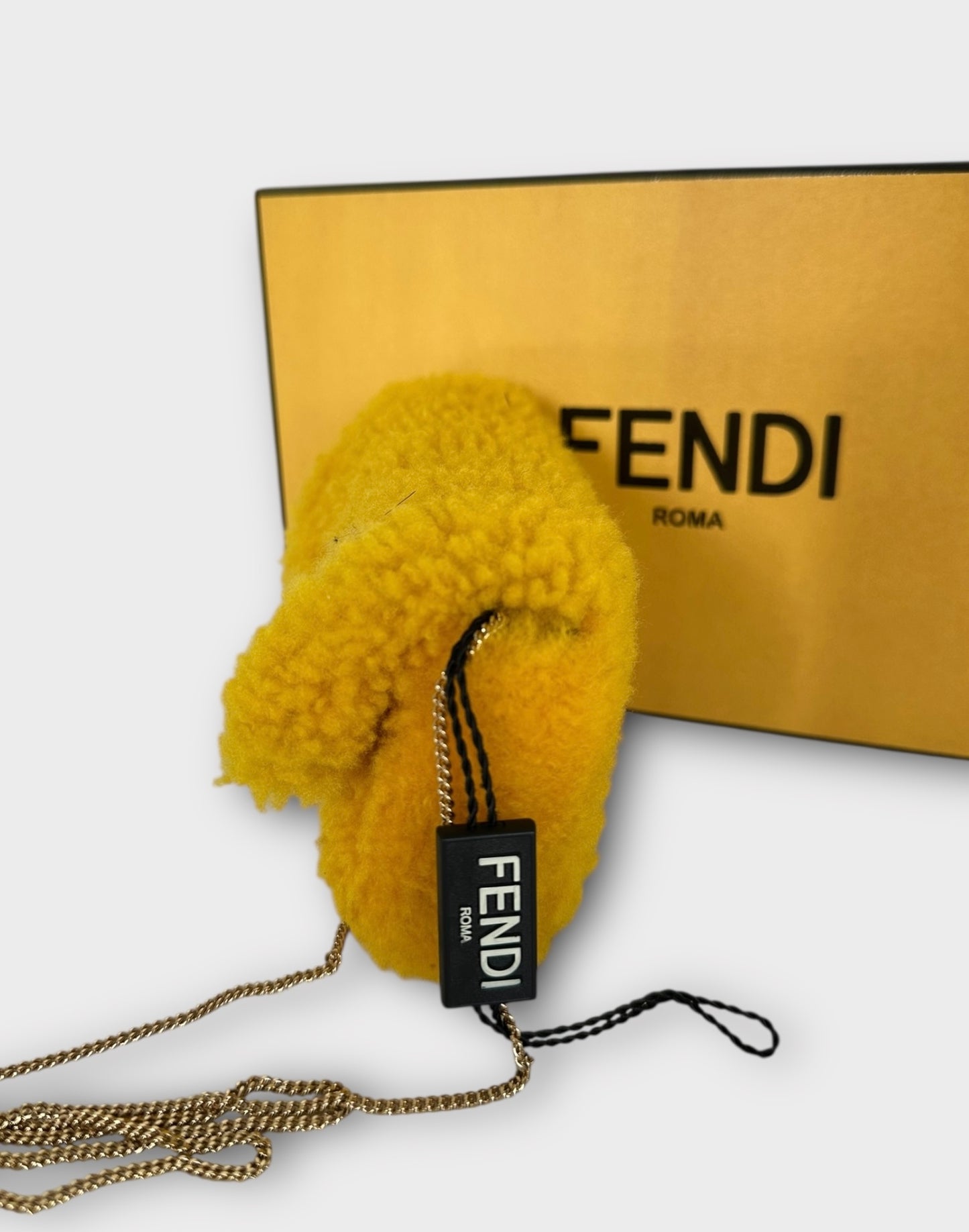 Fendi sac Nano-baguette jaune