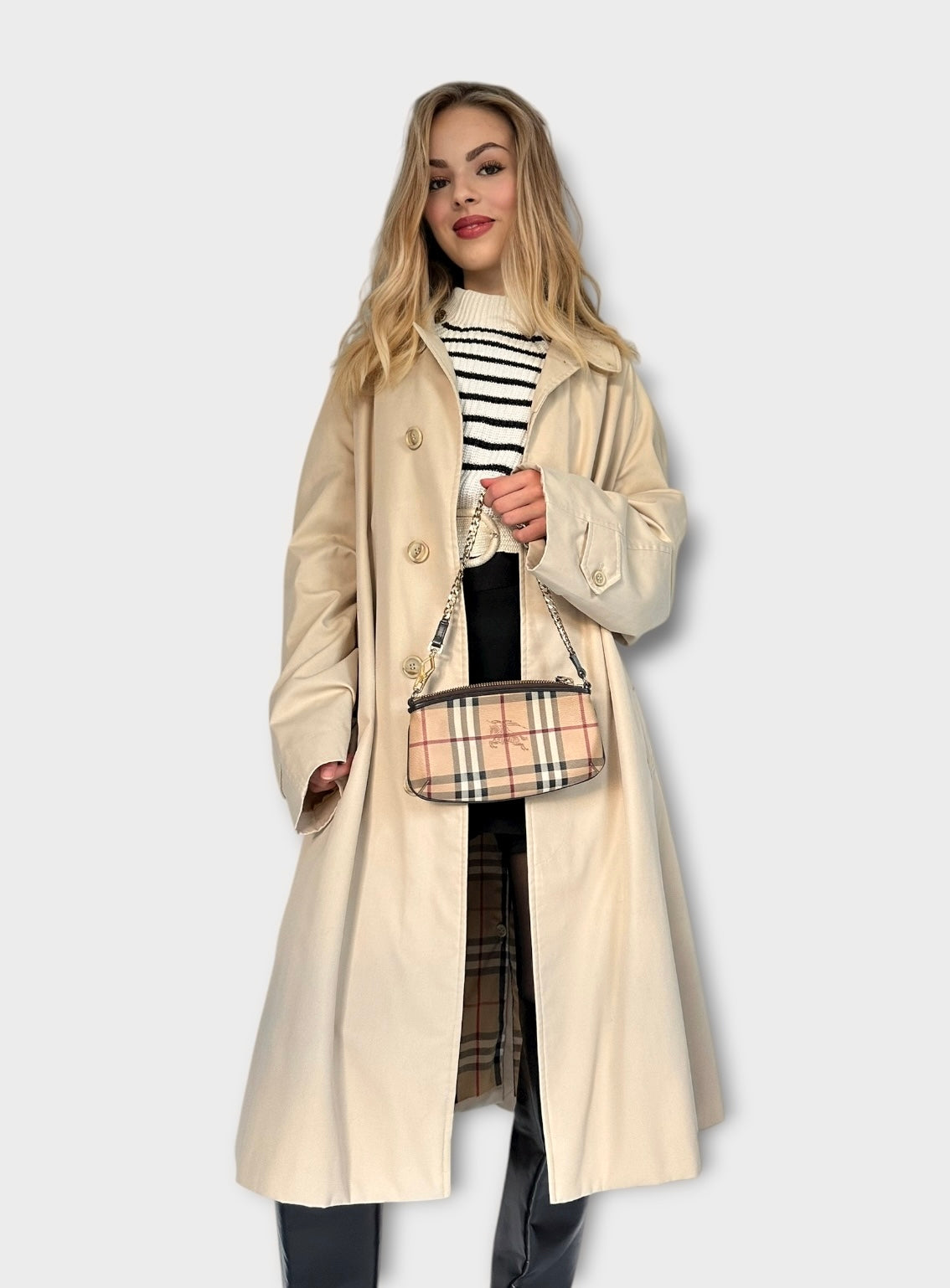 Burberry - vintage Trench-coat « Camden » beige clair | T.L