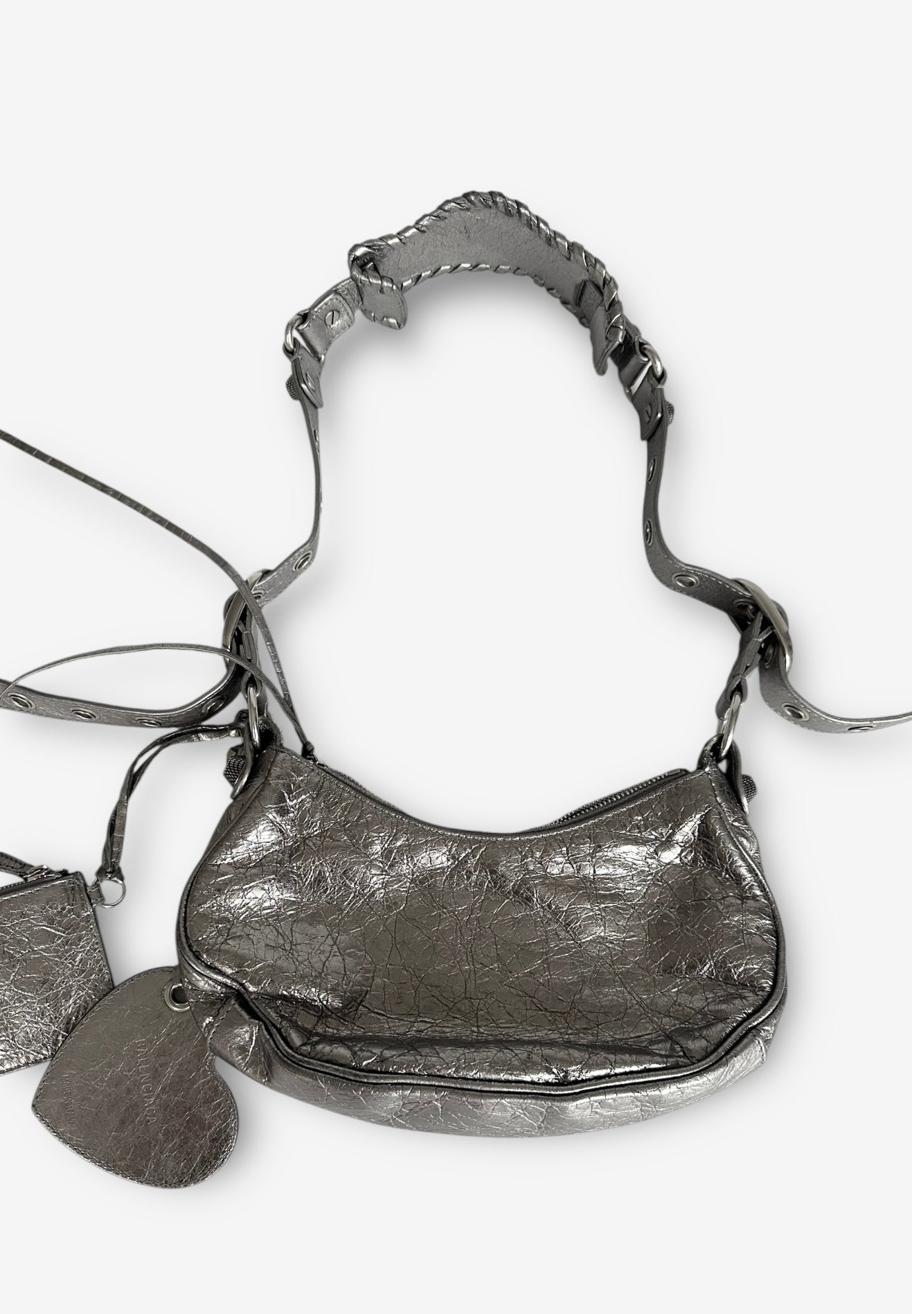 Balenciaga – Sac « Le cagole » XS argenté