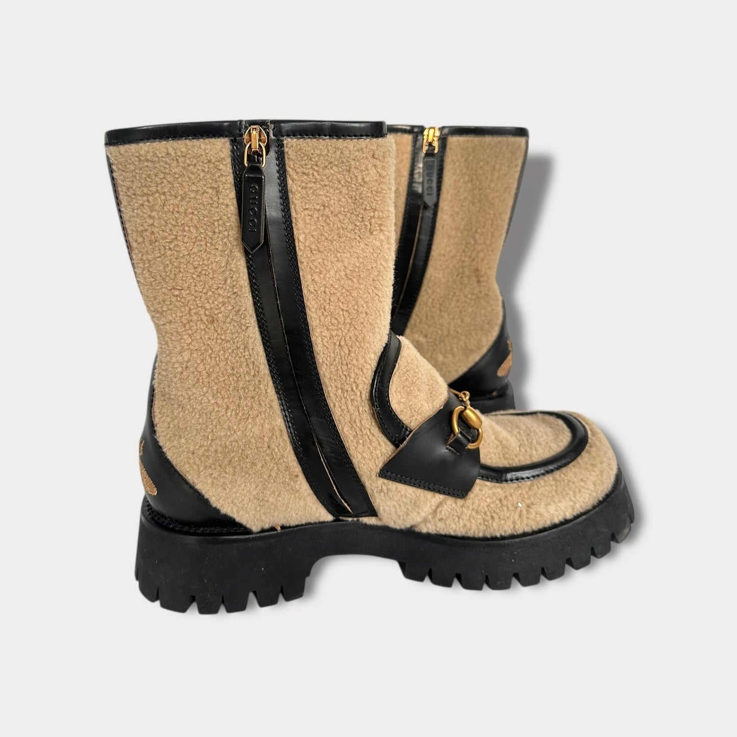 Gucci - Bottes en laine beige ( style fourrure mouton ) Mors | T.40