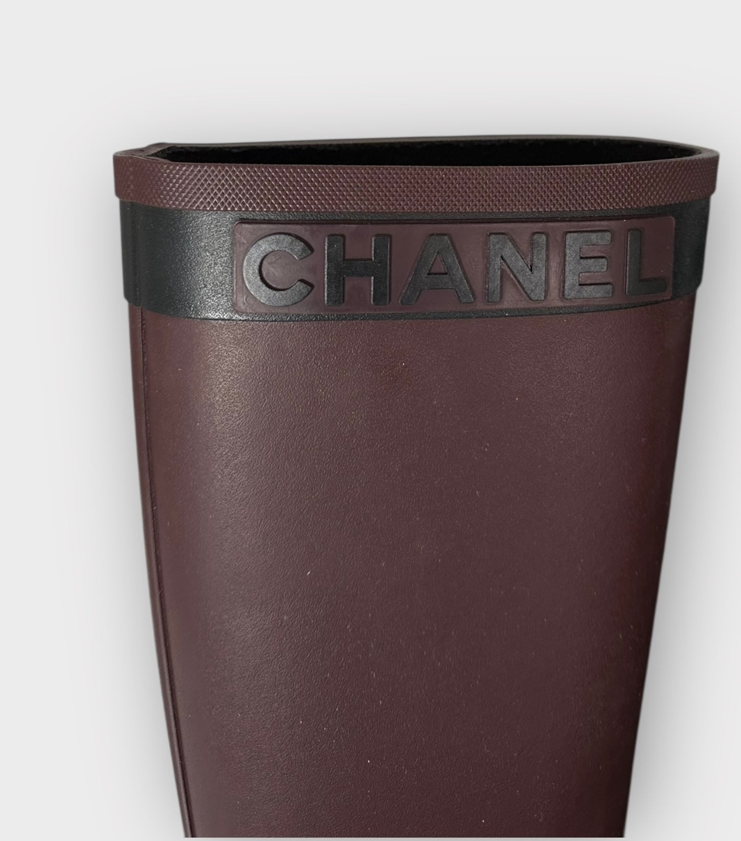 Chanel – Bottes de pluie Burgundy | T.39