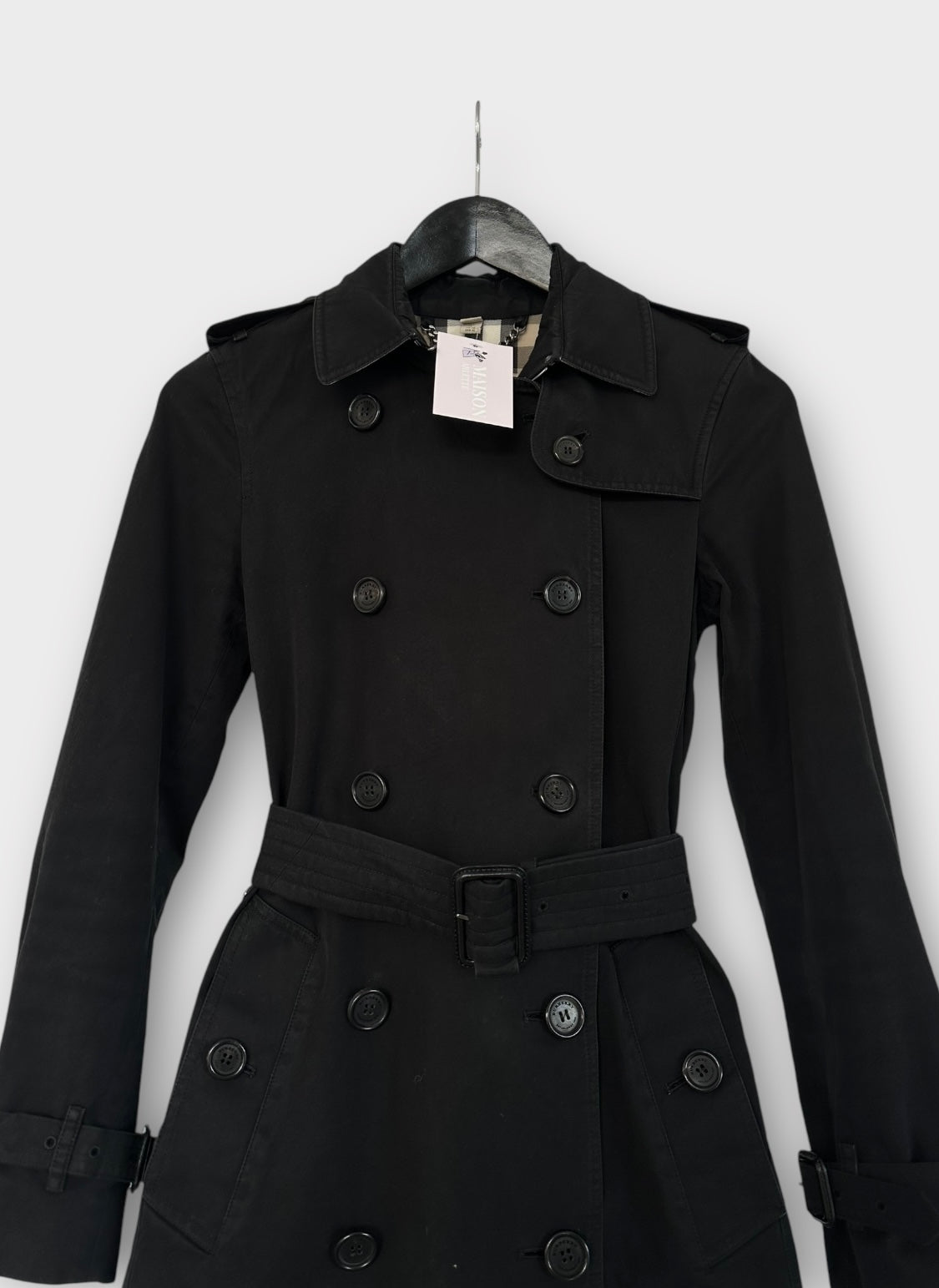 Burberry Trench-coat modèle “the Kensington ” Noir | T.XS