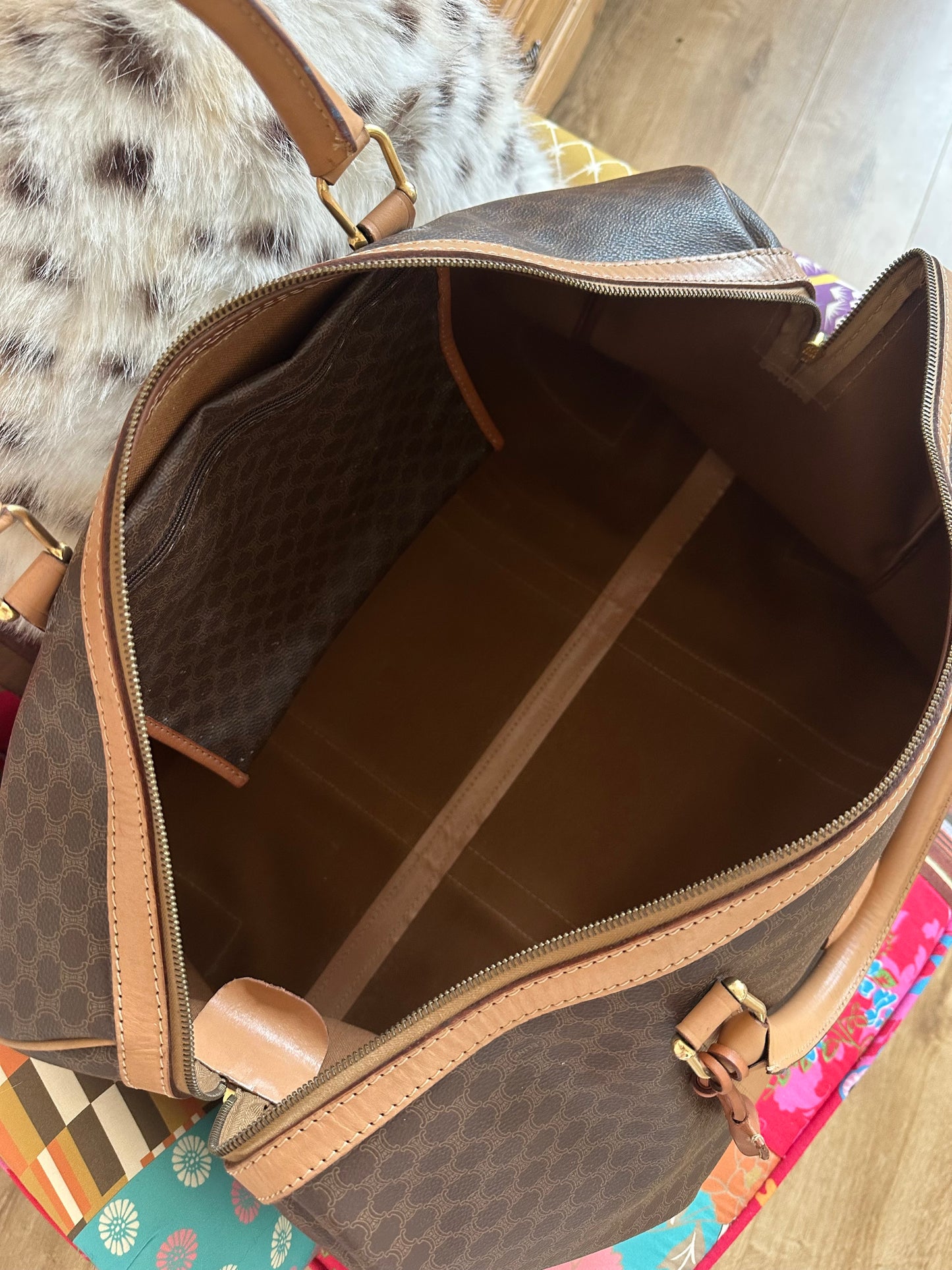 Céline - Sac de voyage 50 toile macadam