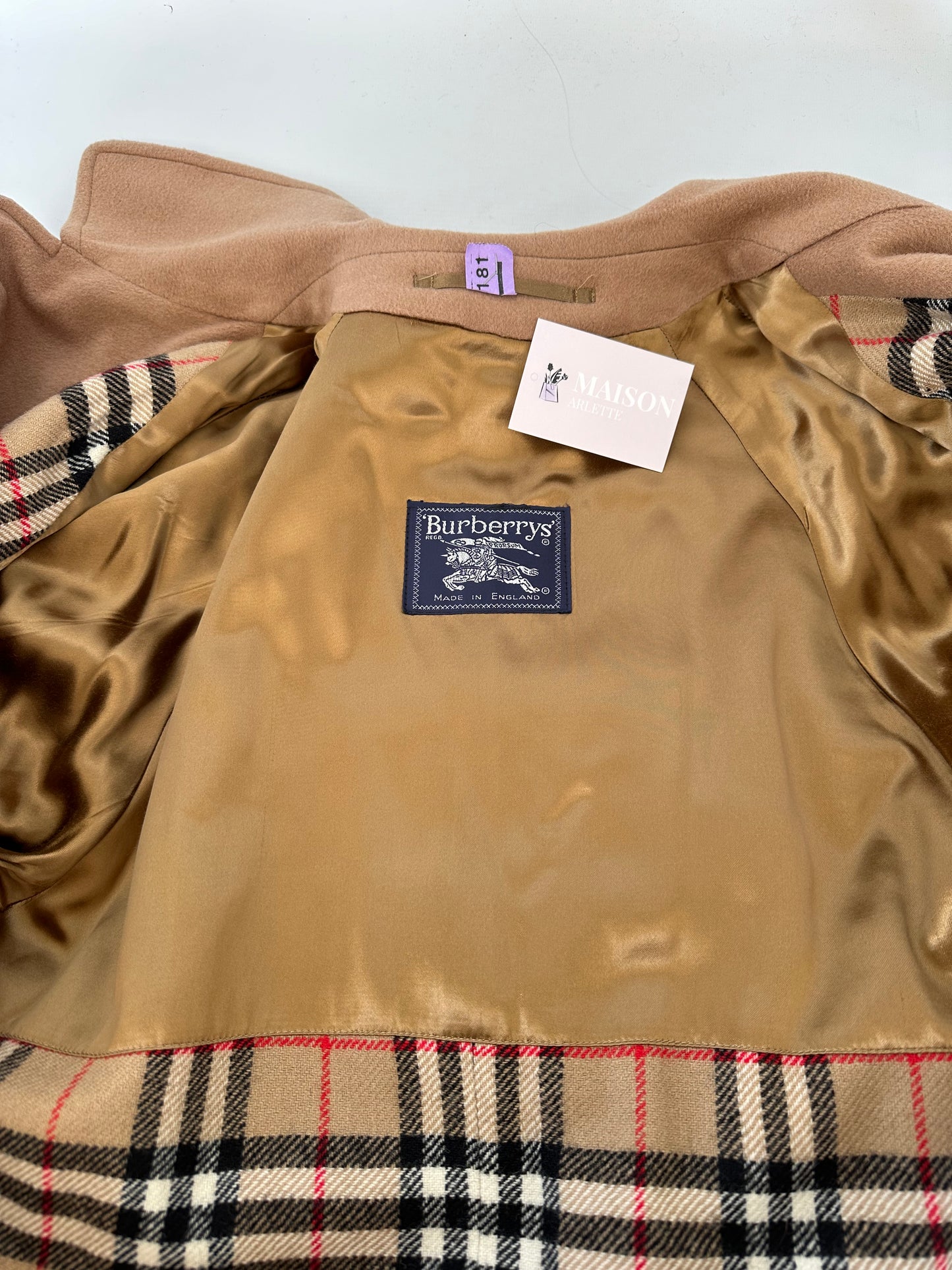 Manteau Burberry camel « Camden » en laine