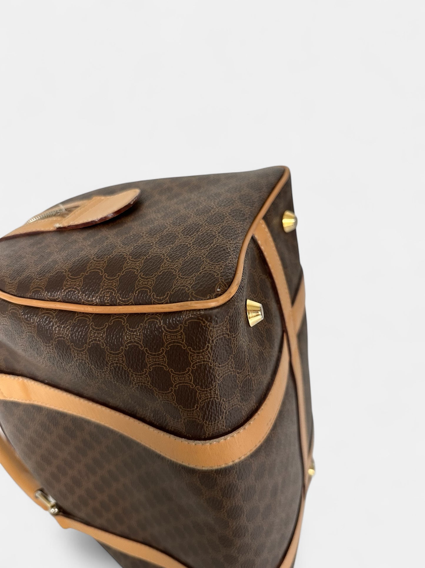 CELINE sac Boston toile Macadam