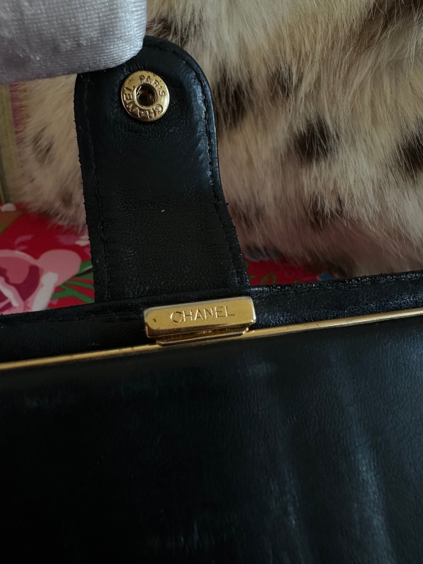Chanel - Portefeuille long en cuir caviar noir