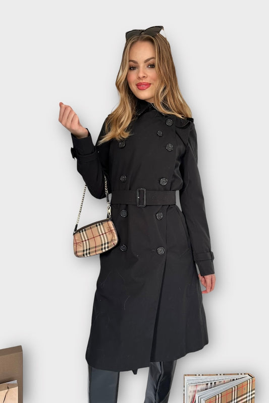 Burberry – Trench-coat “The Chelsea ” Noir modèle récent | T.S
