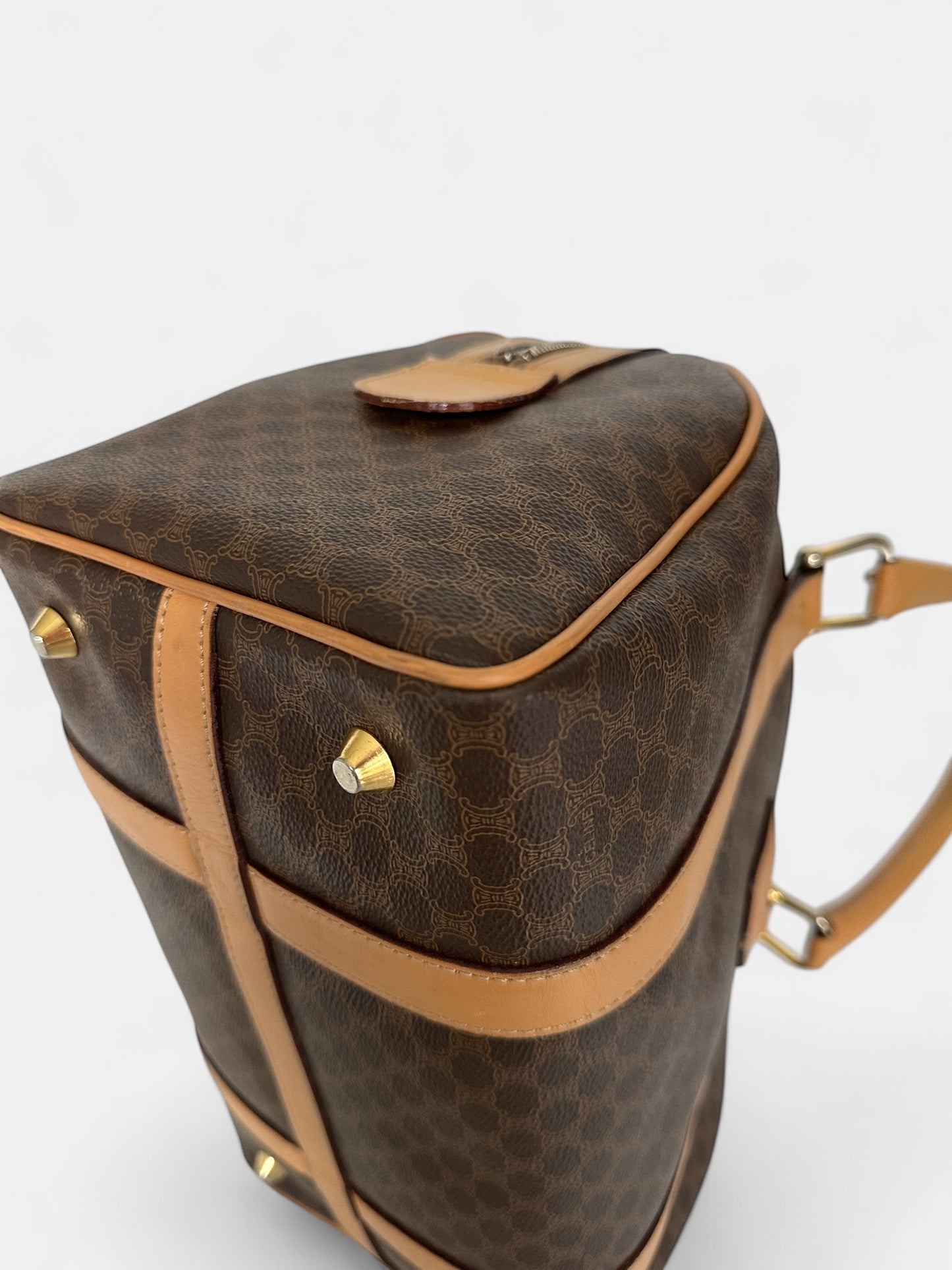 CELINE sac Boston toile Macadam