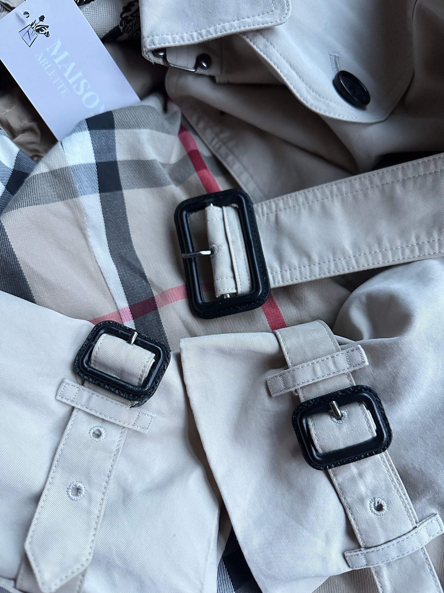 Burberry – Trench-coat “The Chelsea ” stone modèle récent | T.XS