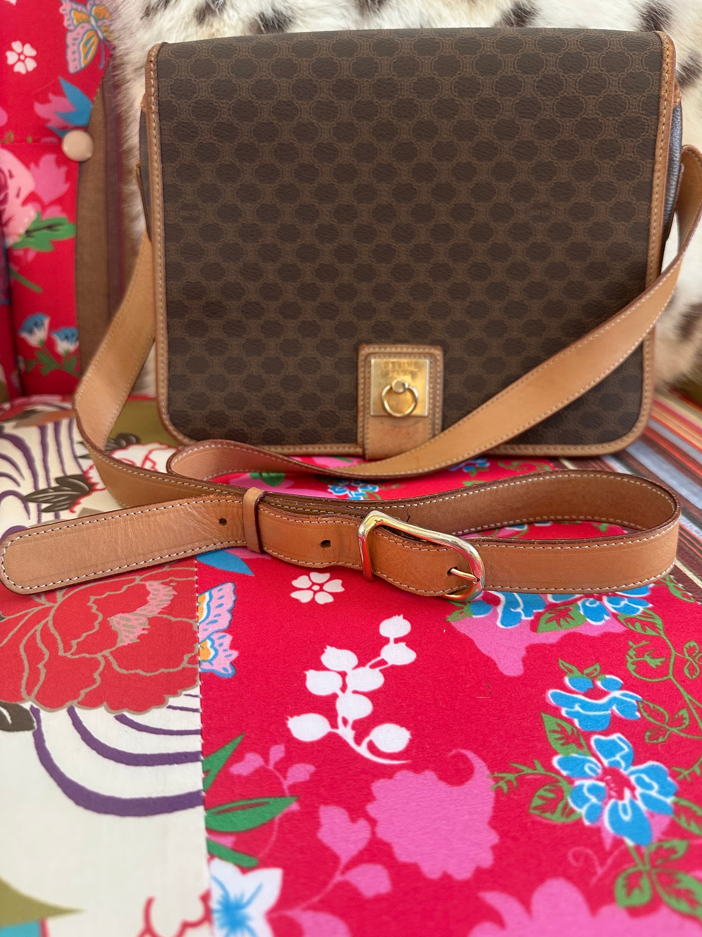Celine - Sac bandoulière toile macadam