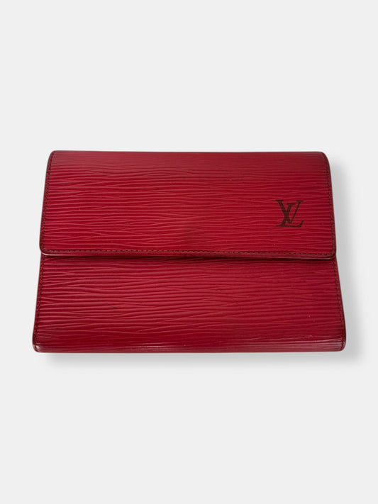 Louis Vuitton - Portefeuille Sarah cuir épi rouge