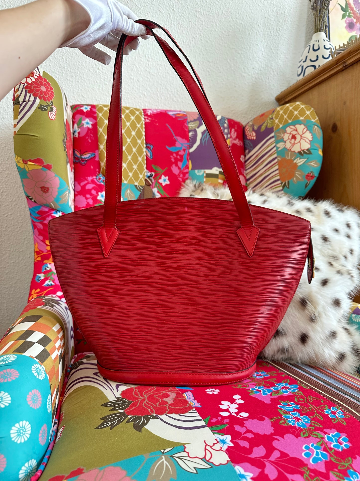 Louis Vuitton - Saint-Jacques cuir épis rouge vintage