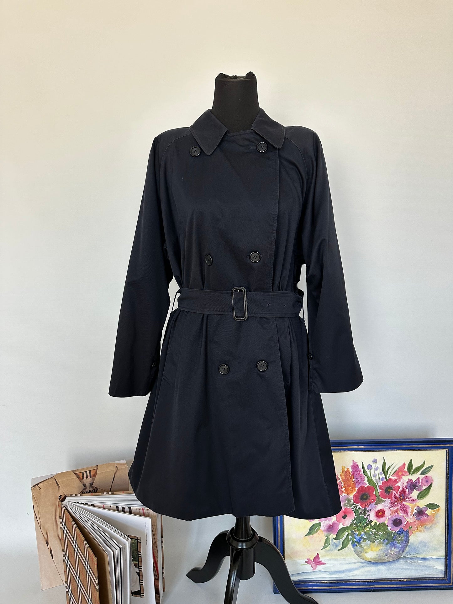 Burberry vintage – Trench-coat “The Waterloo ” bleu marine | T.M