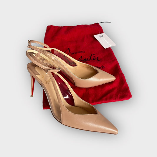 Christian Louboutin - escarpins «  Condora » en cuir beige | T.36