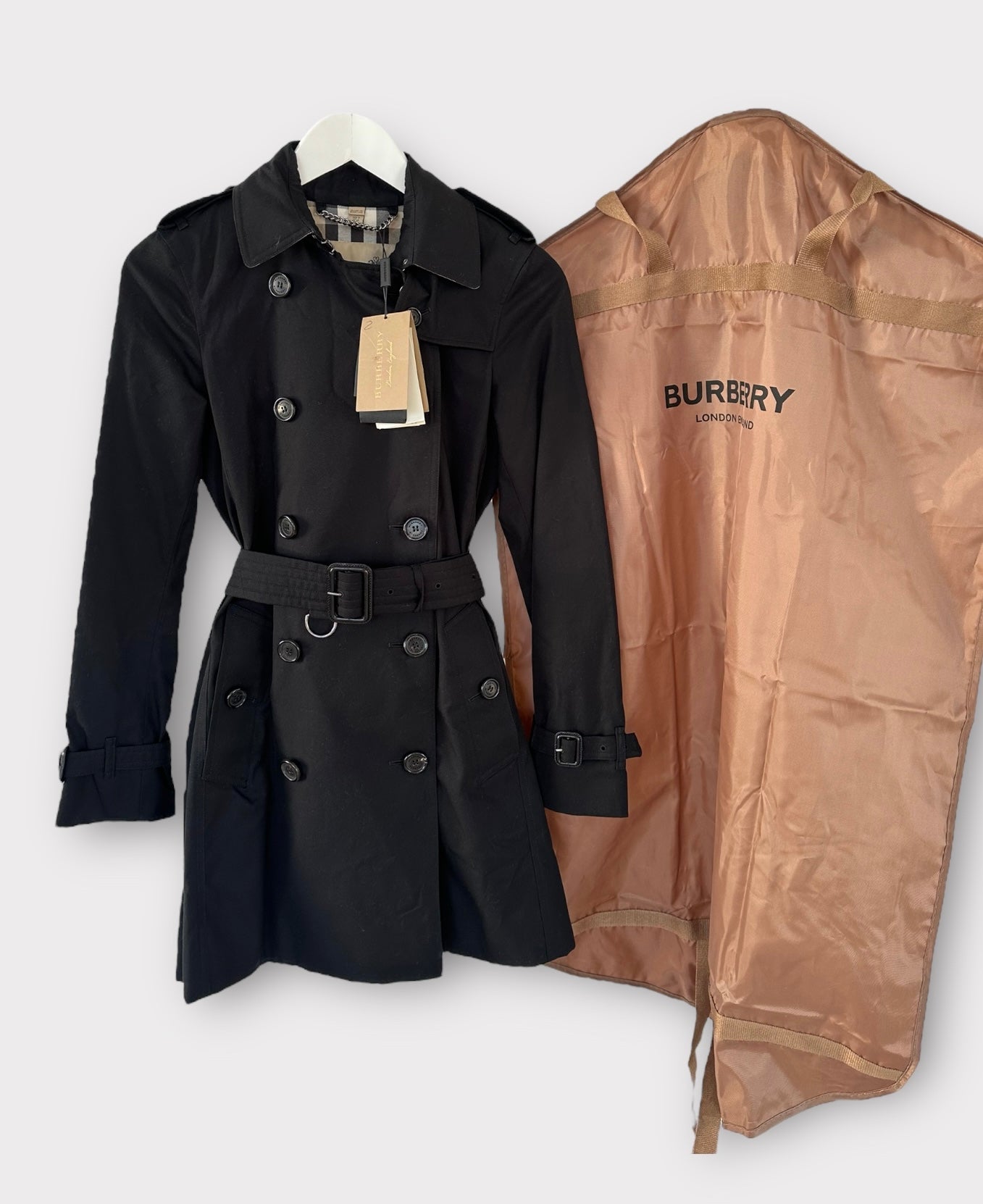 Trench-coat Burberry modèle “ the Kensington ” heritage noir/ T.XS