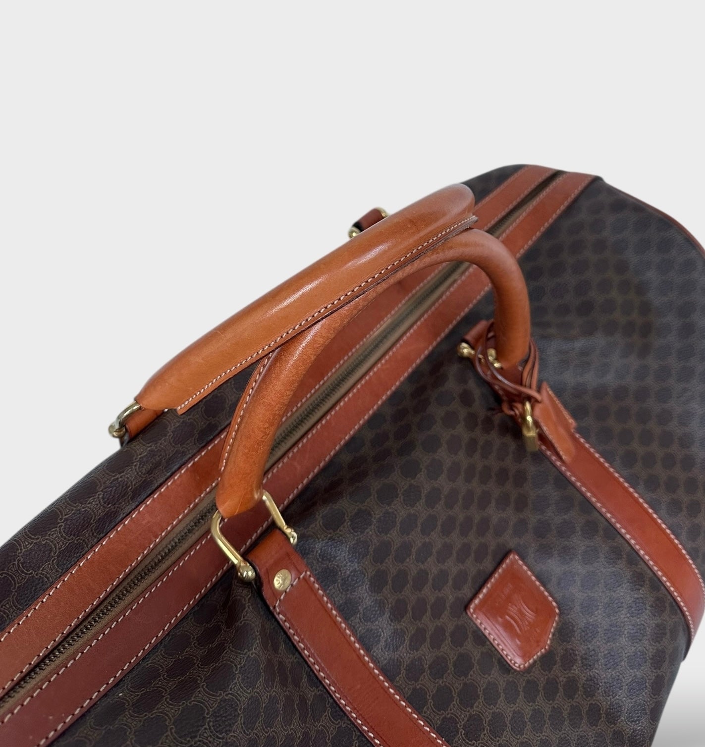 Céline - Sac de voyage 50 toile macadam vintage