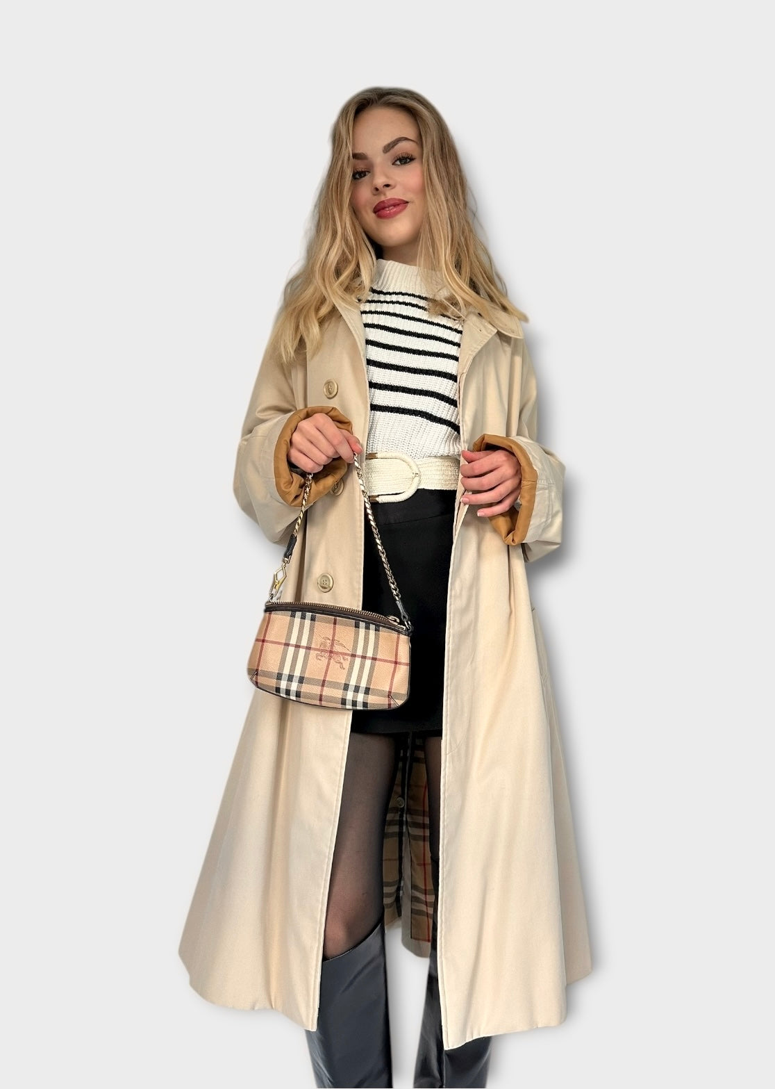 Burberry - vintage Trench-coat « Camden » beige clair | T.L