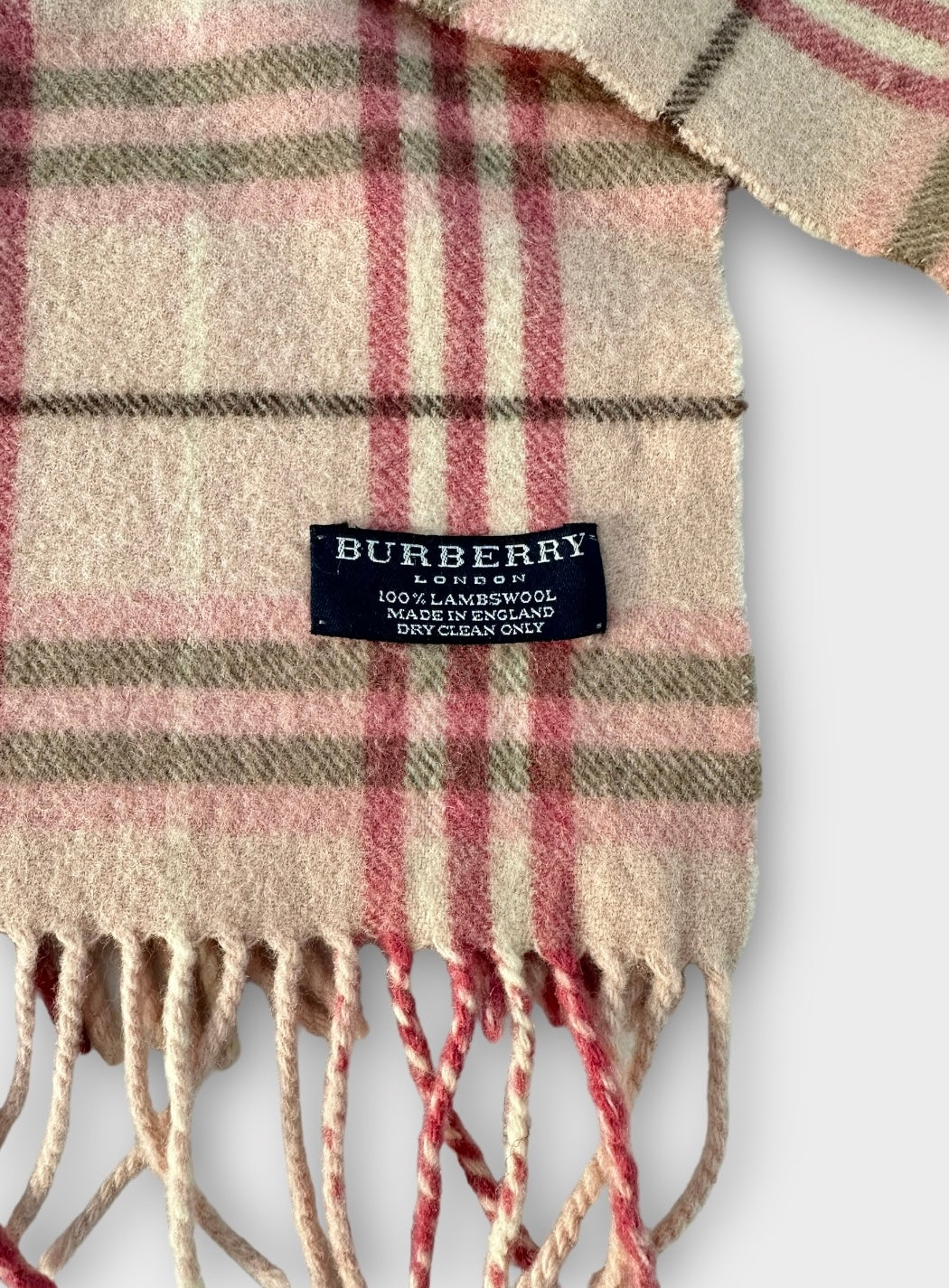 Écharpe Burberry tartan rose