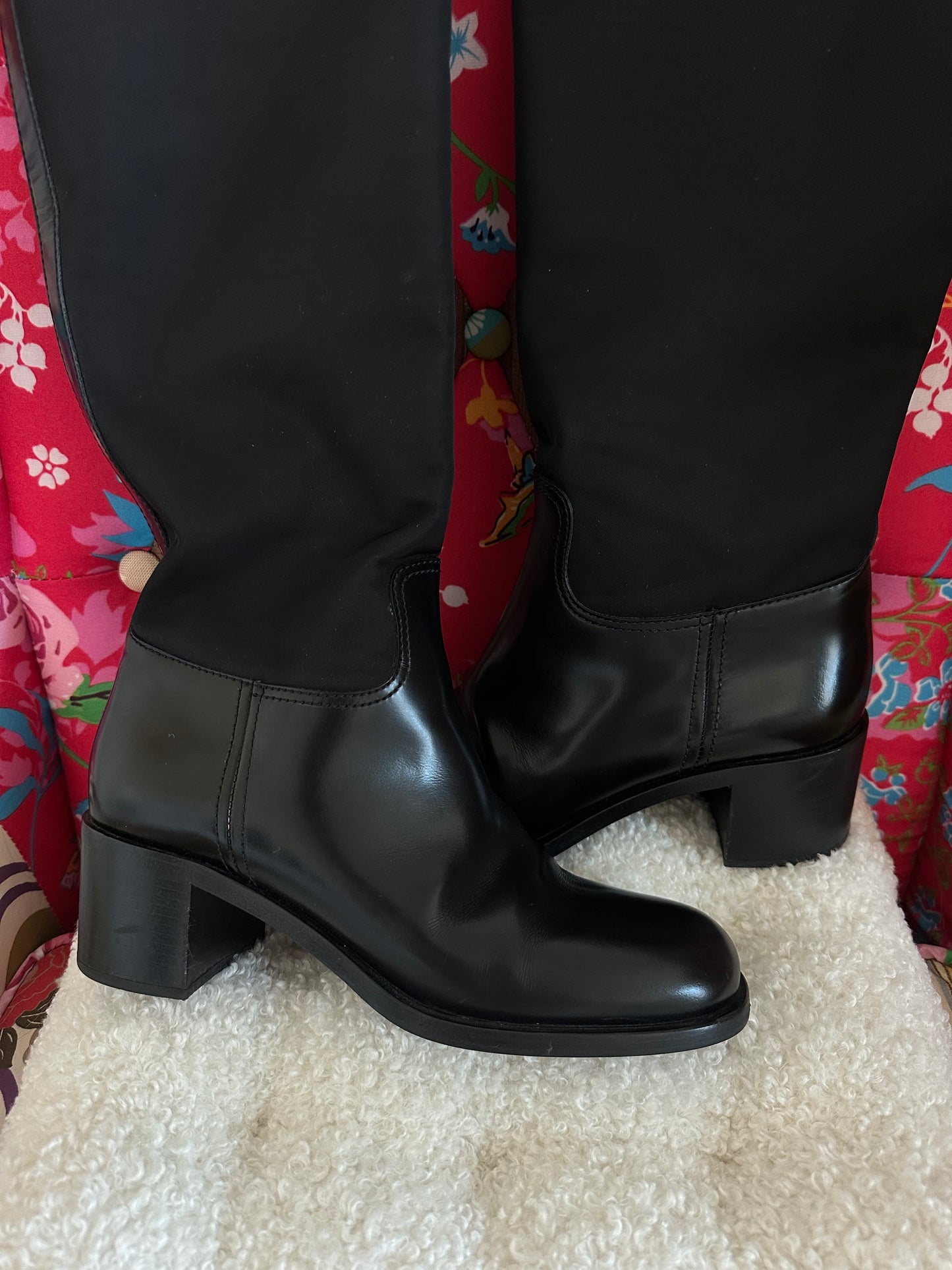 Prada - Bottes Re-Nylon noire | T.39,5