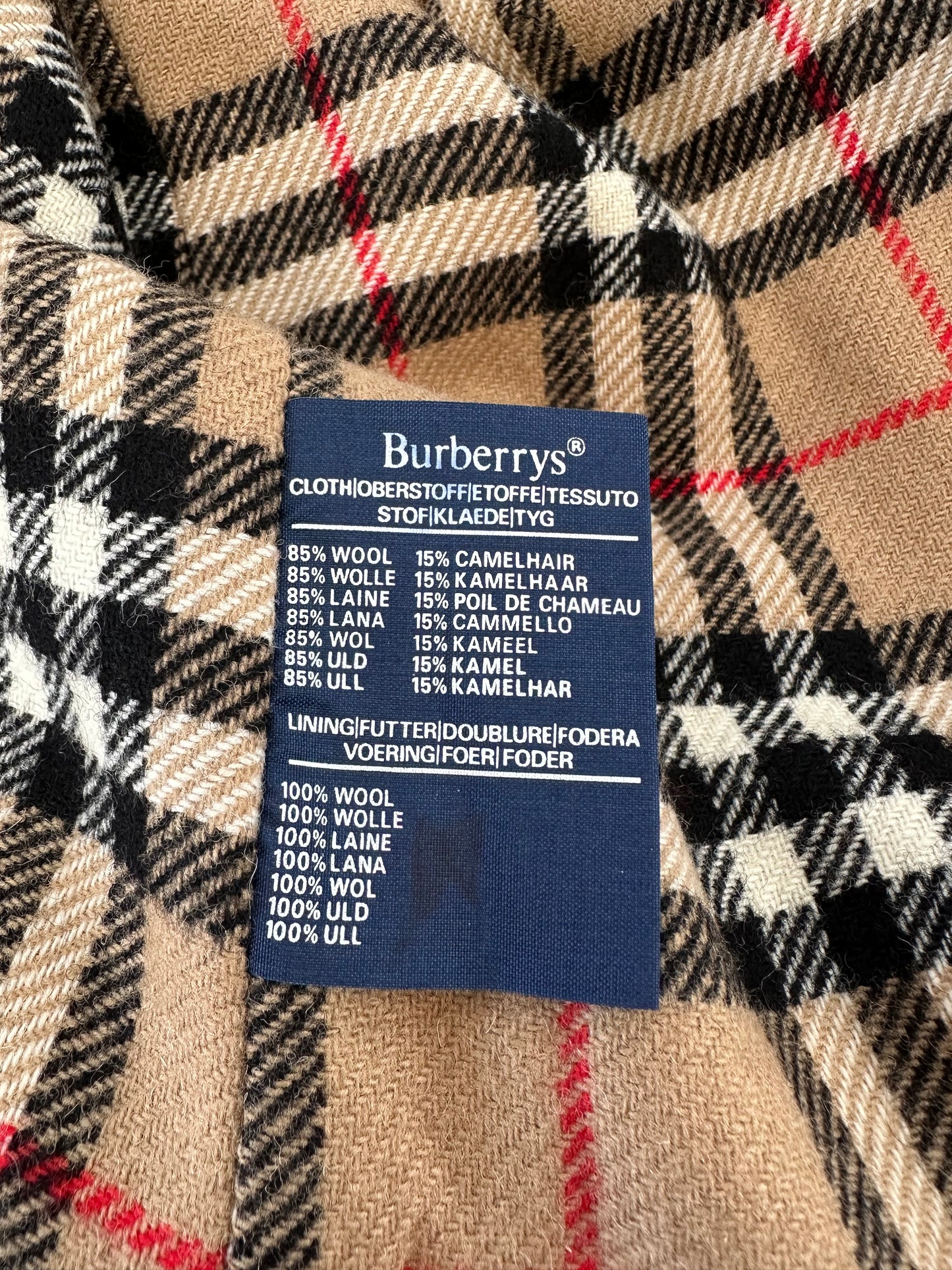 Manteau Burberry camel « Camden » en laine